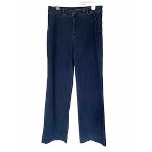 Judy Blue Wide Leg Dark Wash Women's Jean Size 13/31 Retro 70s Hippie